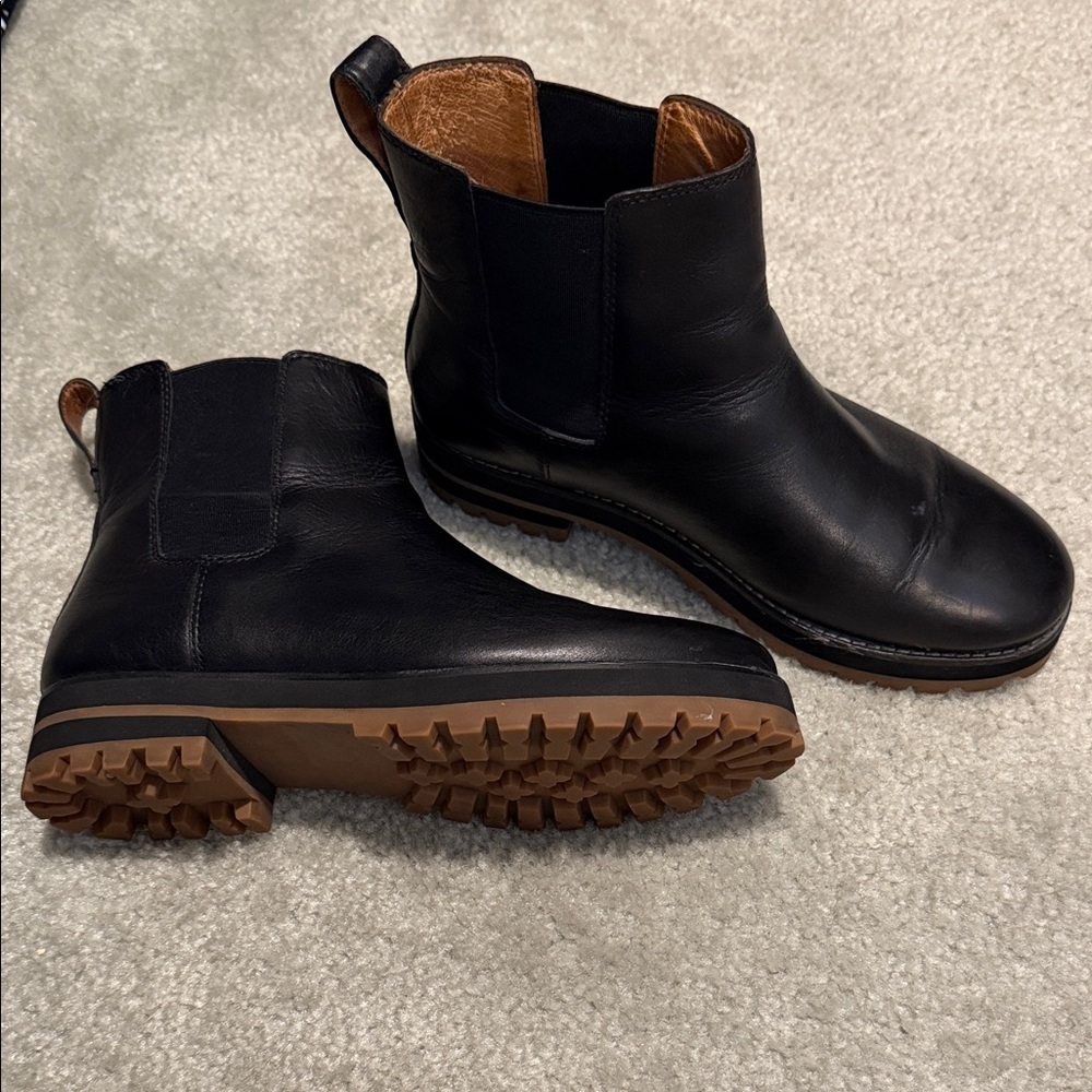 Madewell Ivy Chelsea Boots Black Leather